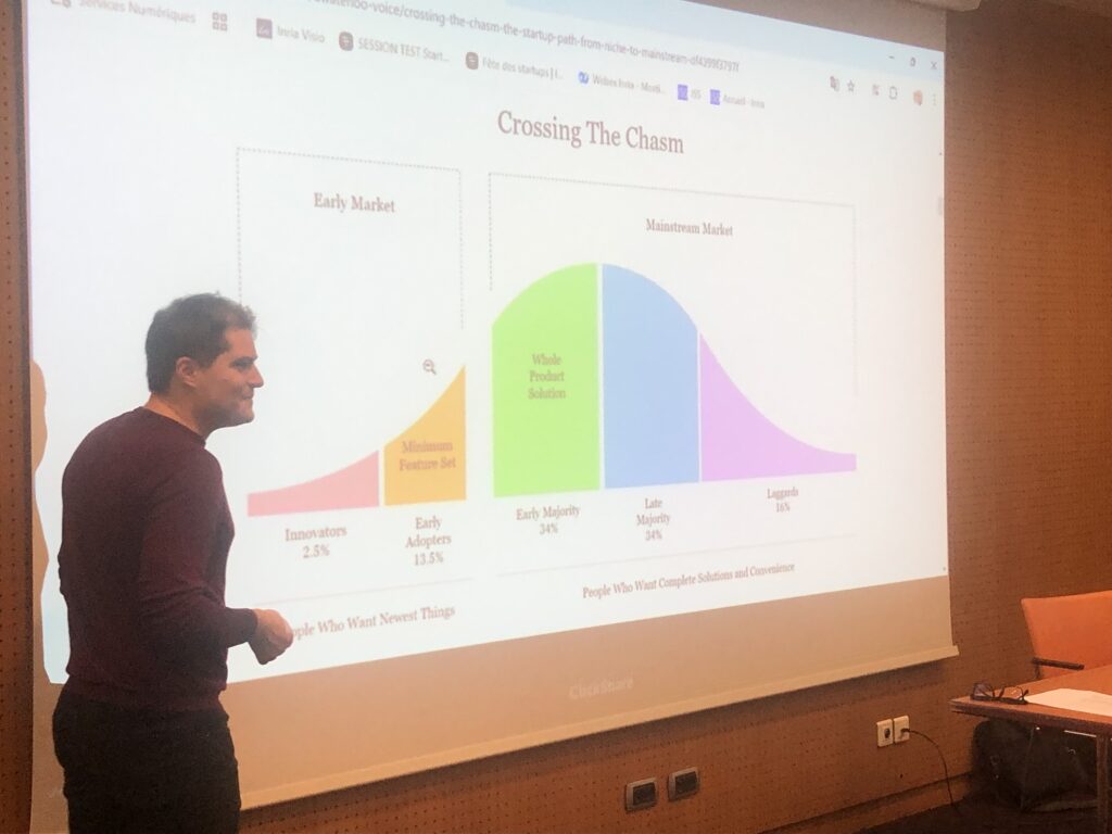 Alexis Robert explique pourquoi un grand marché est important grâce au Crossing the Chasm de Geoffrey Moore